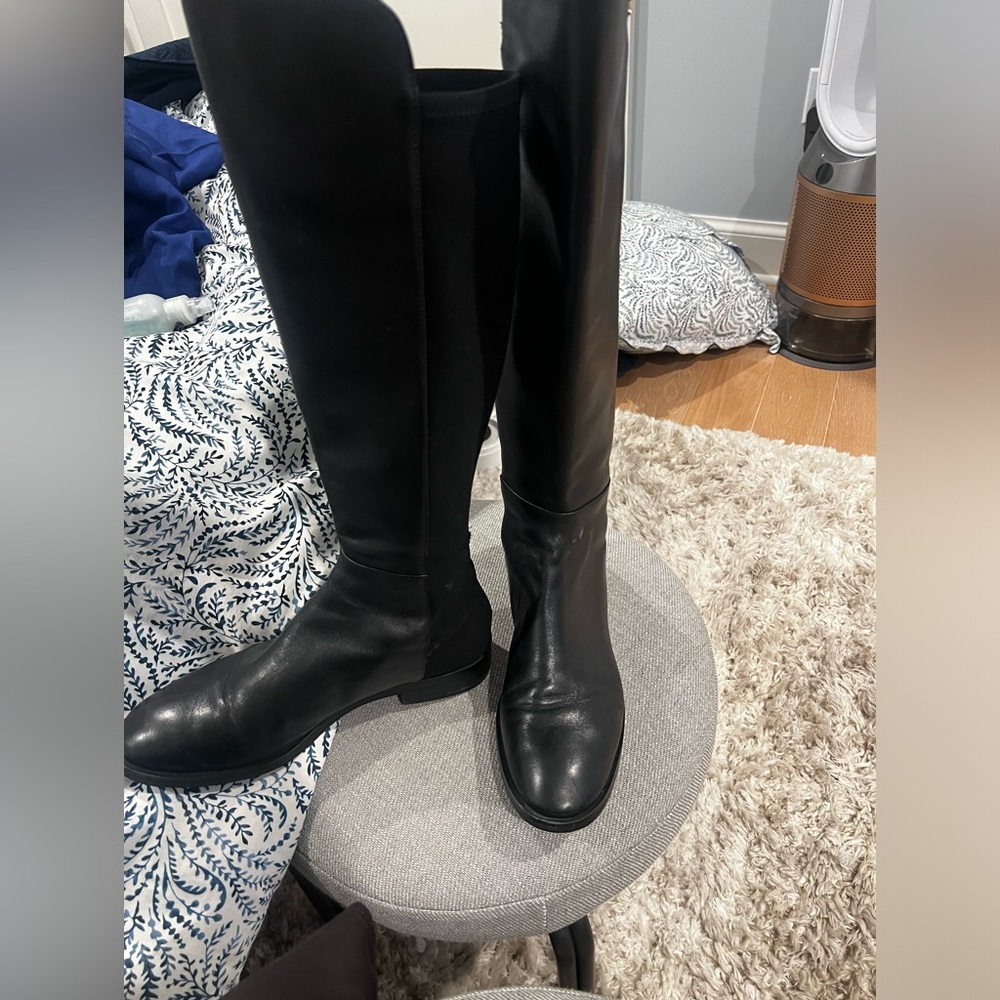 Stuart Weitzman Stretch Leather Riding Boots
